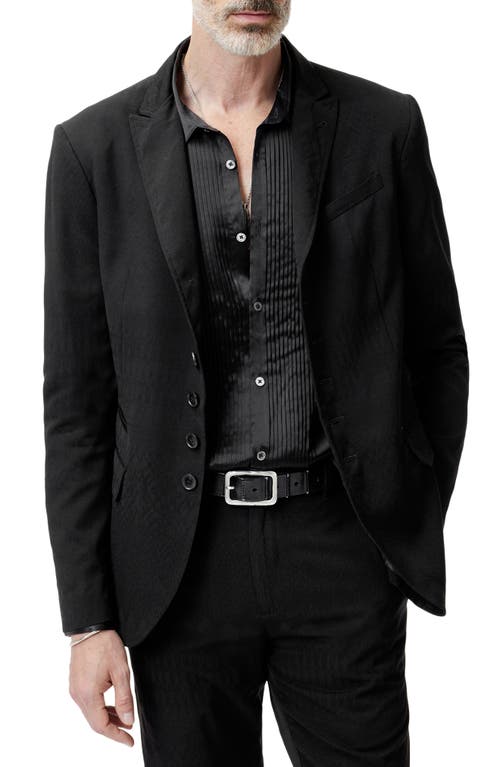 John Varvatos Gerry Textured Slim Fit Jacket In Black