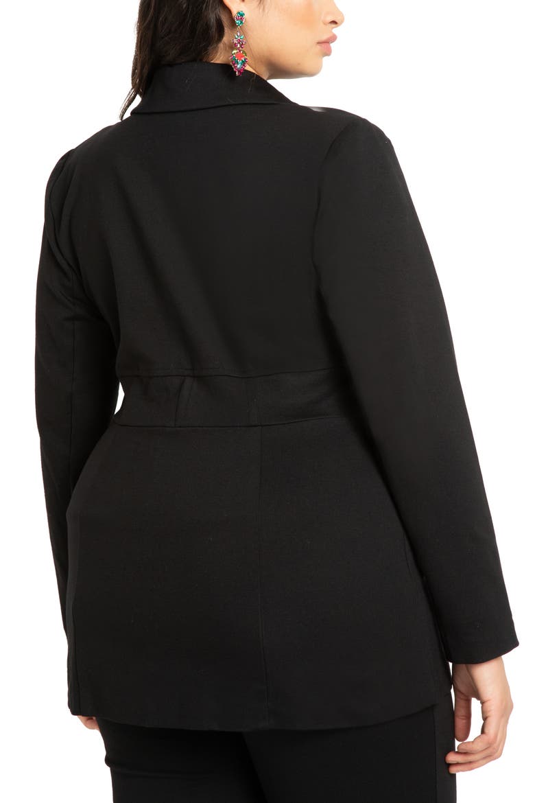 Corset Blazer, Alternate, color, BLACK