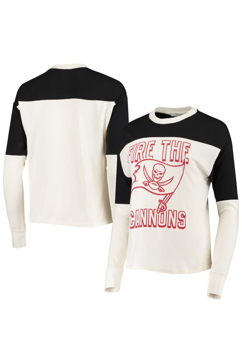 Women's Junk Food Cream Tampa Bay Buccaneers Fire The Cannons Comeback Long Sleeve T-Shirt, Main, color, Cream