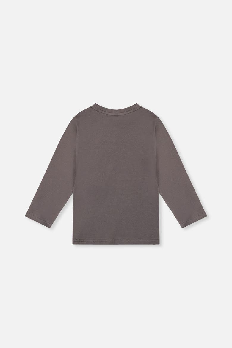 Organic Cotton Crew Neck Skate Bear Long Sleeve T-Shirt, Alternate, color, Dark Grey