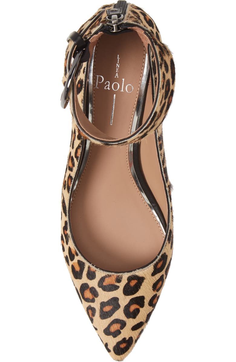 Linea Paolo Corwyn Ankle Strap Genuine Calf Hair Pump, Alternate, color, Beige/ Black/ Brown Calf Hair