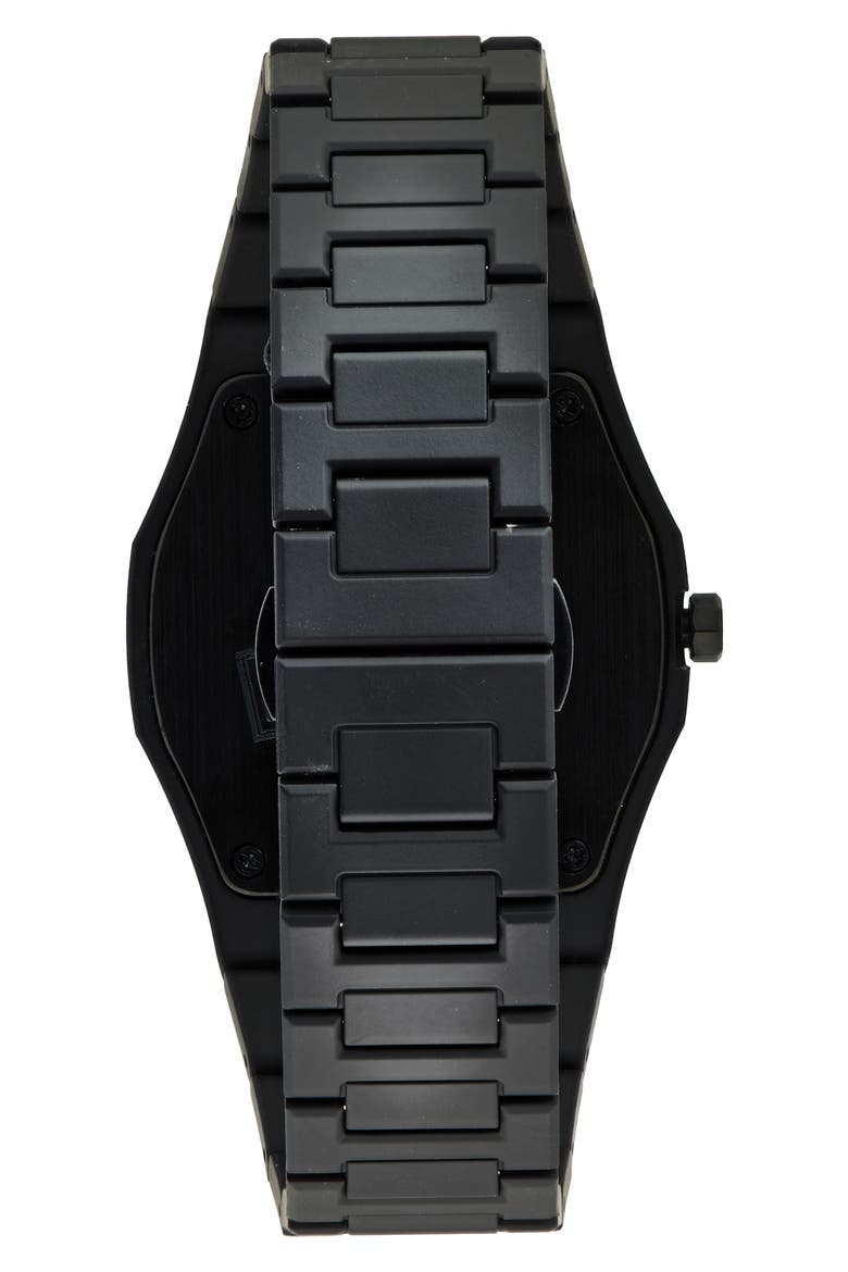 Shadow Polycarbon Bracelet Watch, 40.5mm, Alternate, color, BLACK
