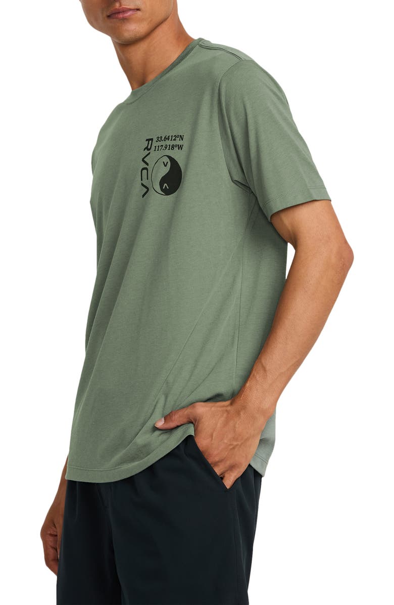 RVCA Balance Cobra Performance Graphic T-Shirt, Alternate, color, Sage Leaf
