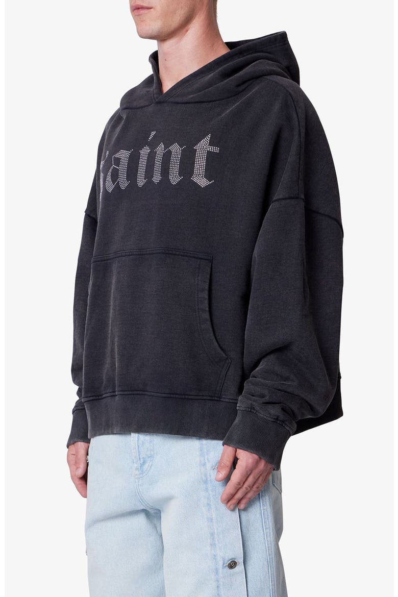 Saints & Sinners Embellished Hoodie, Alternate, color, BLACK