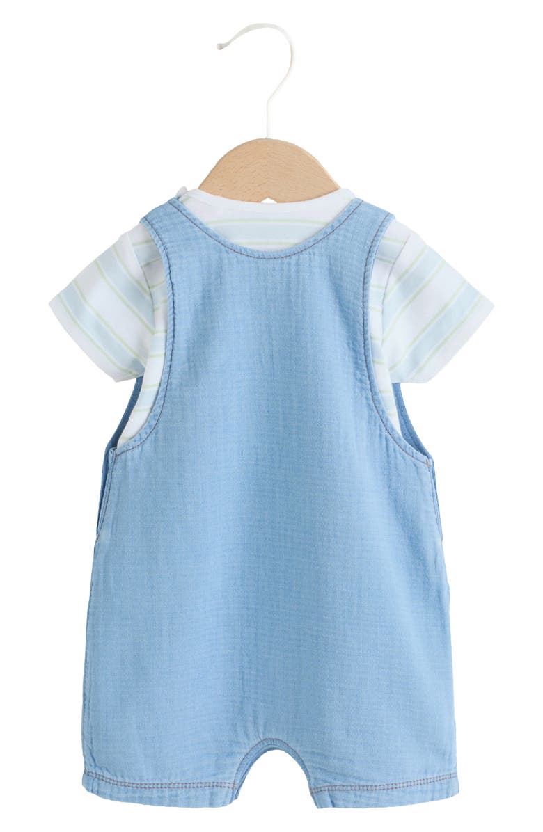 NEXT Woven Bear Overalls, Alternate, color, Blue