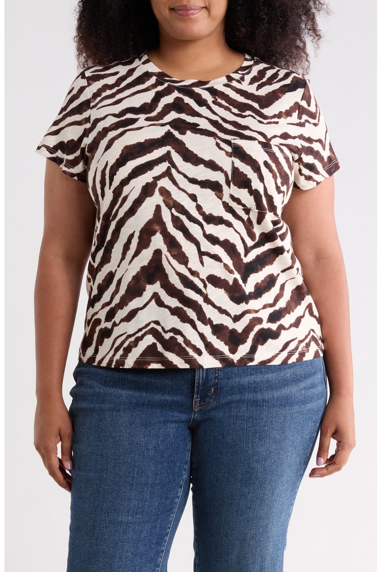 Cotton Blend Pocket T-Shirt, Main, color, RUN WILD
