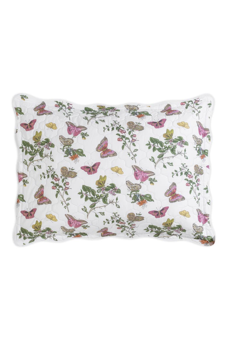 Baudin Butterfly Quilted Sham, Main, color, BAUDIN BUTTERFLY PINK