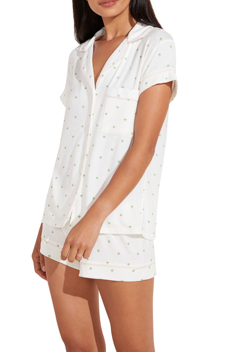 Eberjey Giving Palm Short Pajamas, Main, color,