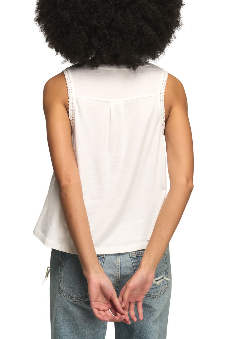 Lace Trim Henley Tank, Alternate, color, BRIGHT WHITE