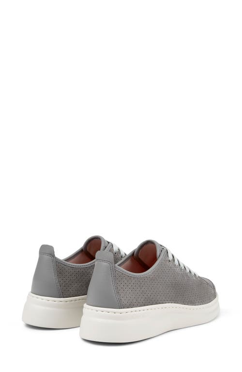 Camperlab Runner Up Perforated Sneaker In Medium Gray