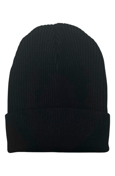 Rib Knit Cuff Beanie