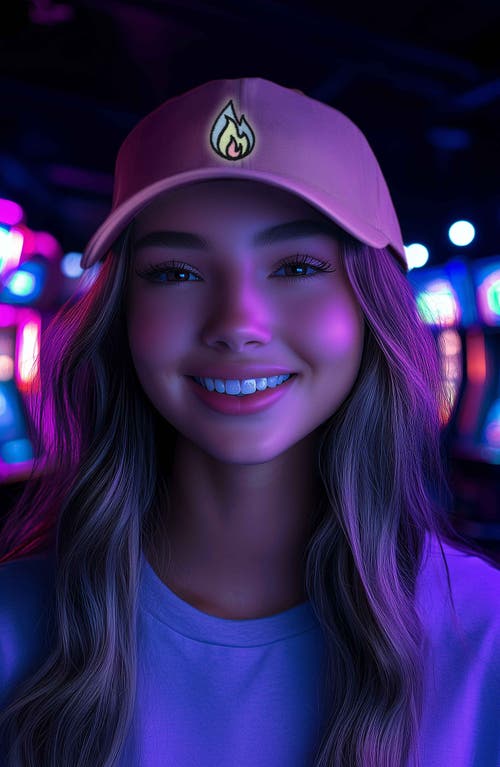 Dalix Fire Dad Hat In Light Pink