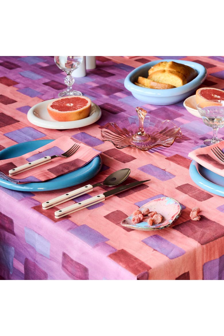 Round Tapestry Tablecloth, Alternate, color, Pink