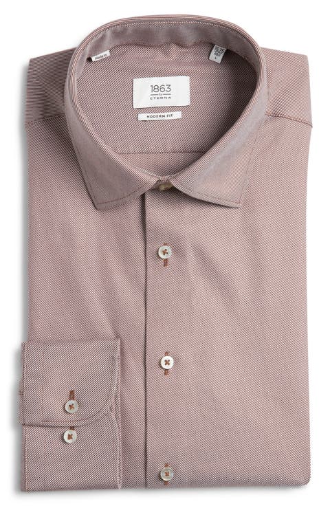 Royal Twill Modern Fit Solid Non-Iron Cotton Dress Shirt
