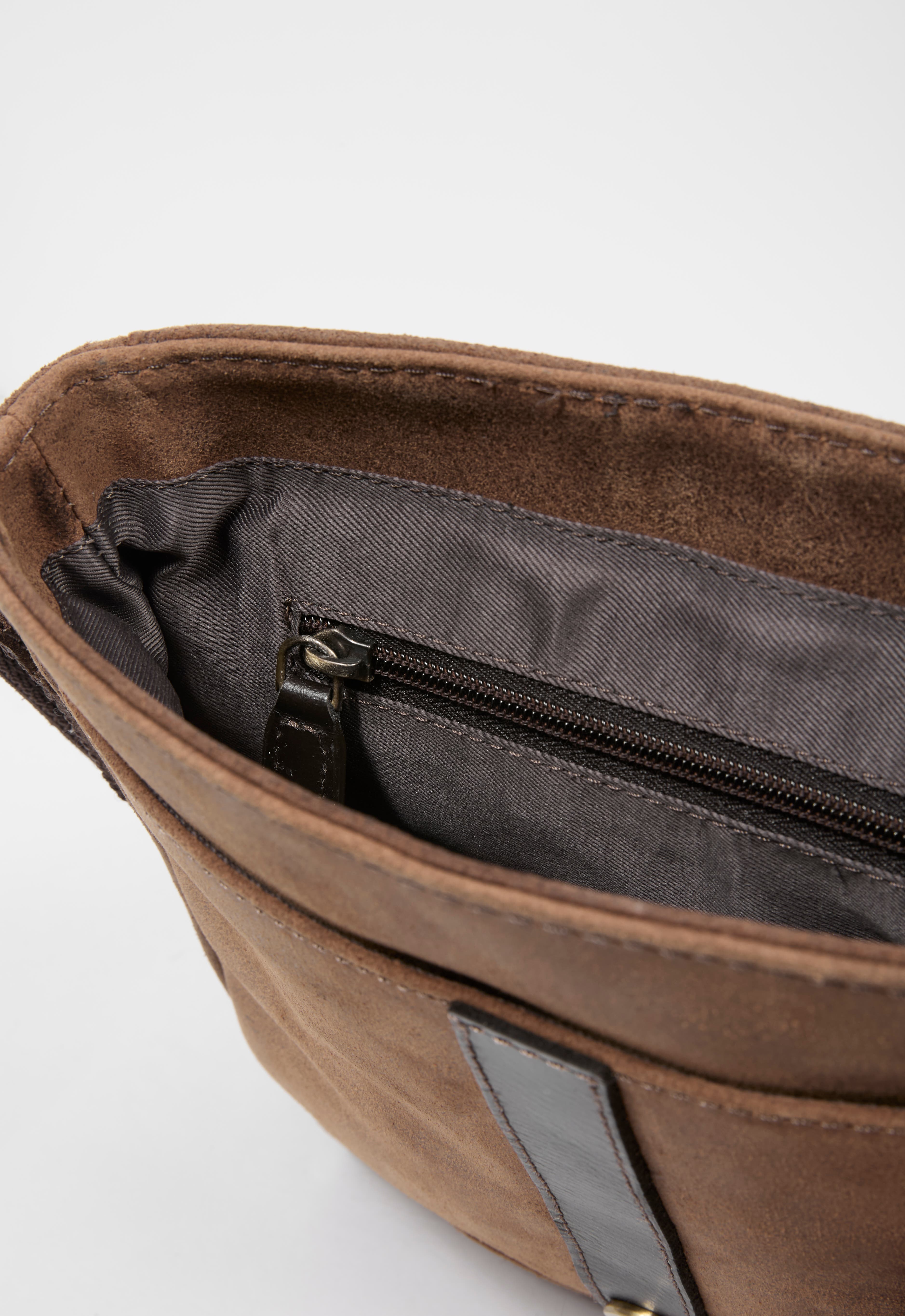 Celtic & Co. TRIM LEATHER CROSS BODY, Alternate, color, Brown