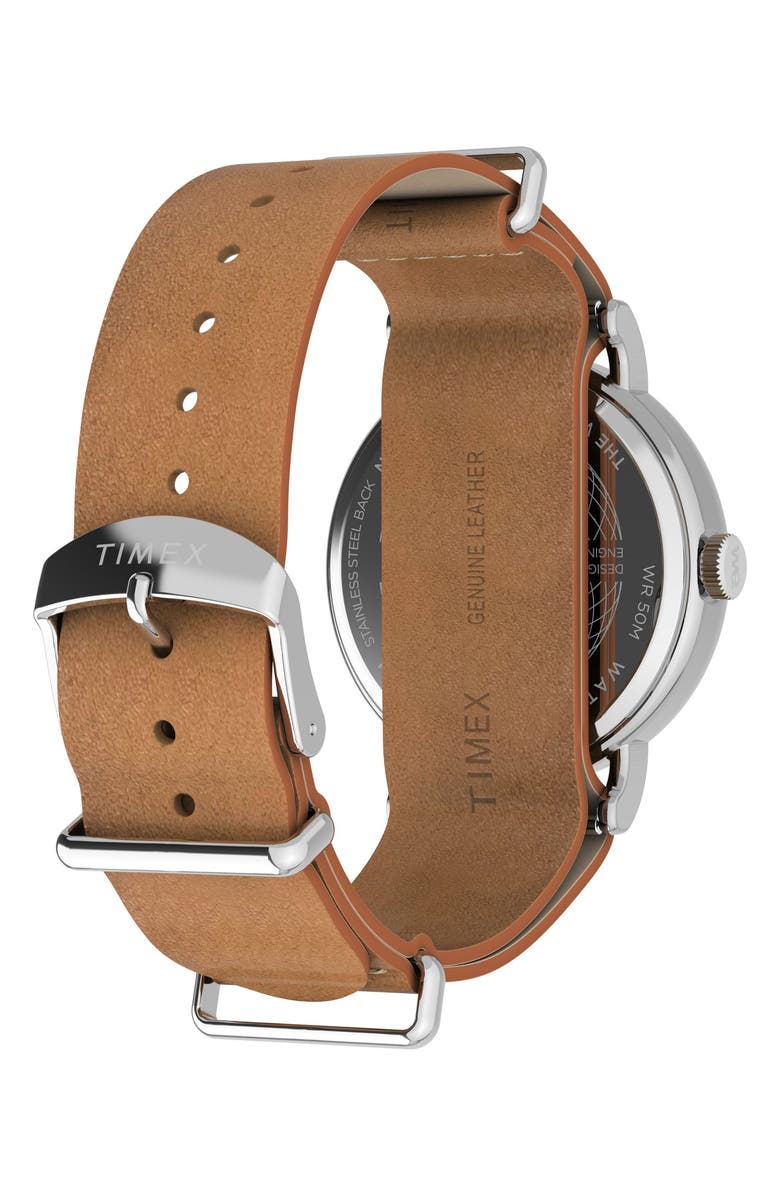 Timex<sup>®</sup> Weekender Leather Strap Watch, 40mm, Alternate, color,