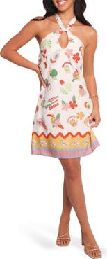 Petal & Pup Octavia Halter Neck Minidress