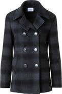 Akris punto Blurred Check Wool Blend Peacoat