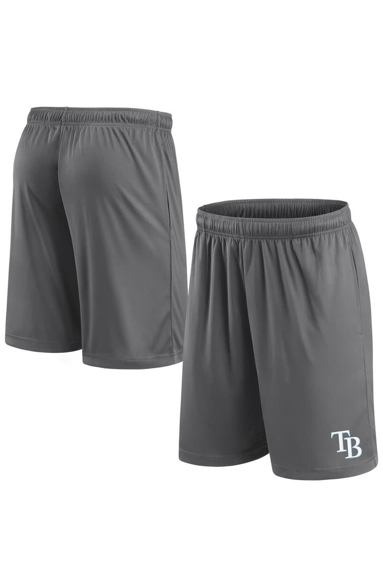 FANATICS Men's Fanatics Gray Tampa Bay Rays Primary Logo Shorts, Main, color,