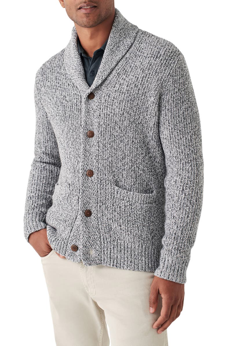 Faherty Marl Cotton Blend Cardigan, Main, color, 