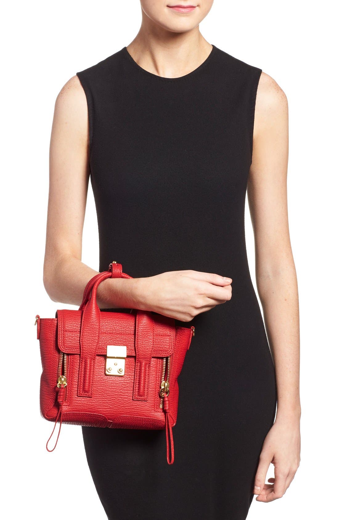 3.1 Phillip Lim 'Mini Pashli' Leather Satchel, Alternate, color, 