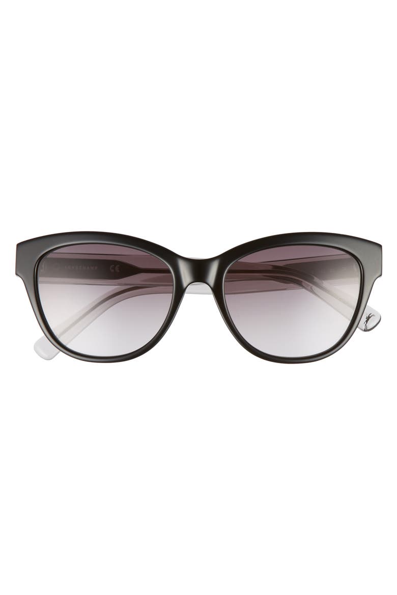 54mm Gradient Lens Sunglasses, Alternate, color, BLACK