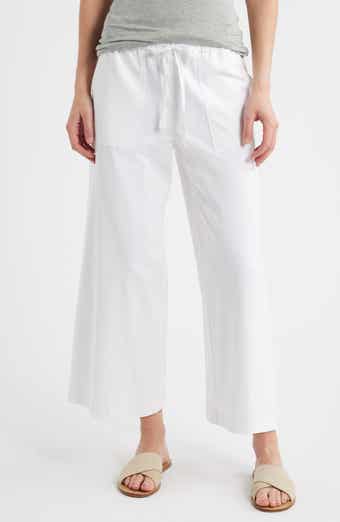 Eileen Fisher Stretch Organic Cotton Crop Wide Leg Pants