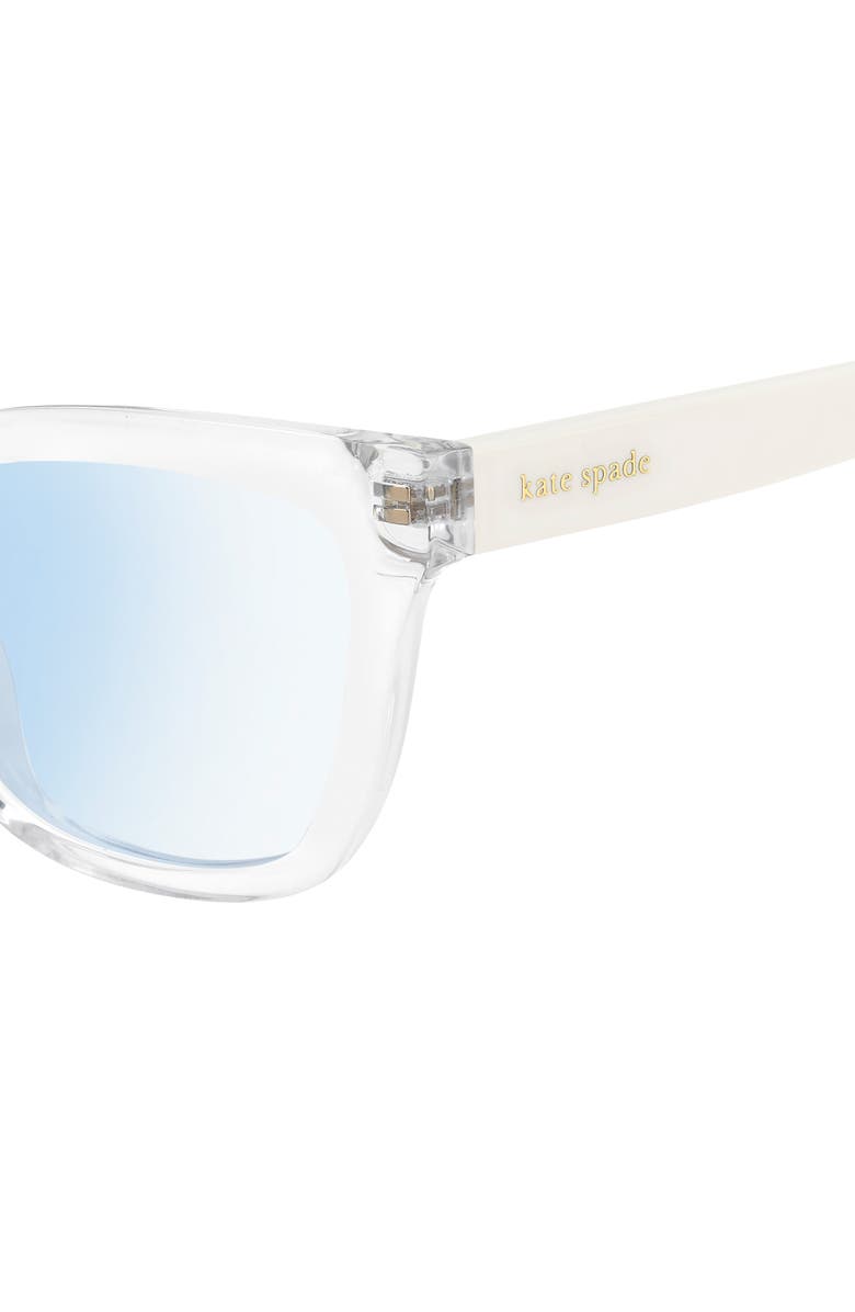 Kate Spade New York joanie 52mm blue light blocking cat eye reading glasses, Alternate, color, Crystal