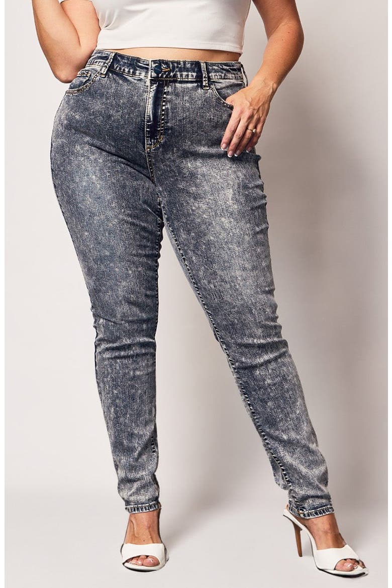 Acid Wash High Waist Skinny Jeans, Main, color, HADLEY