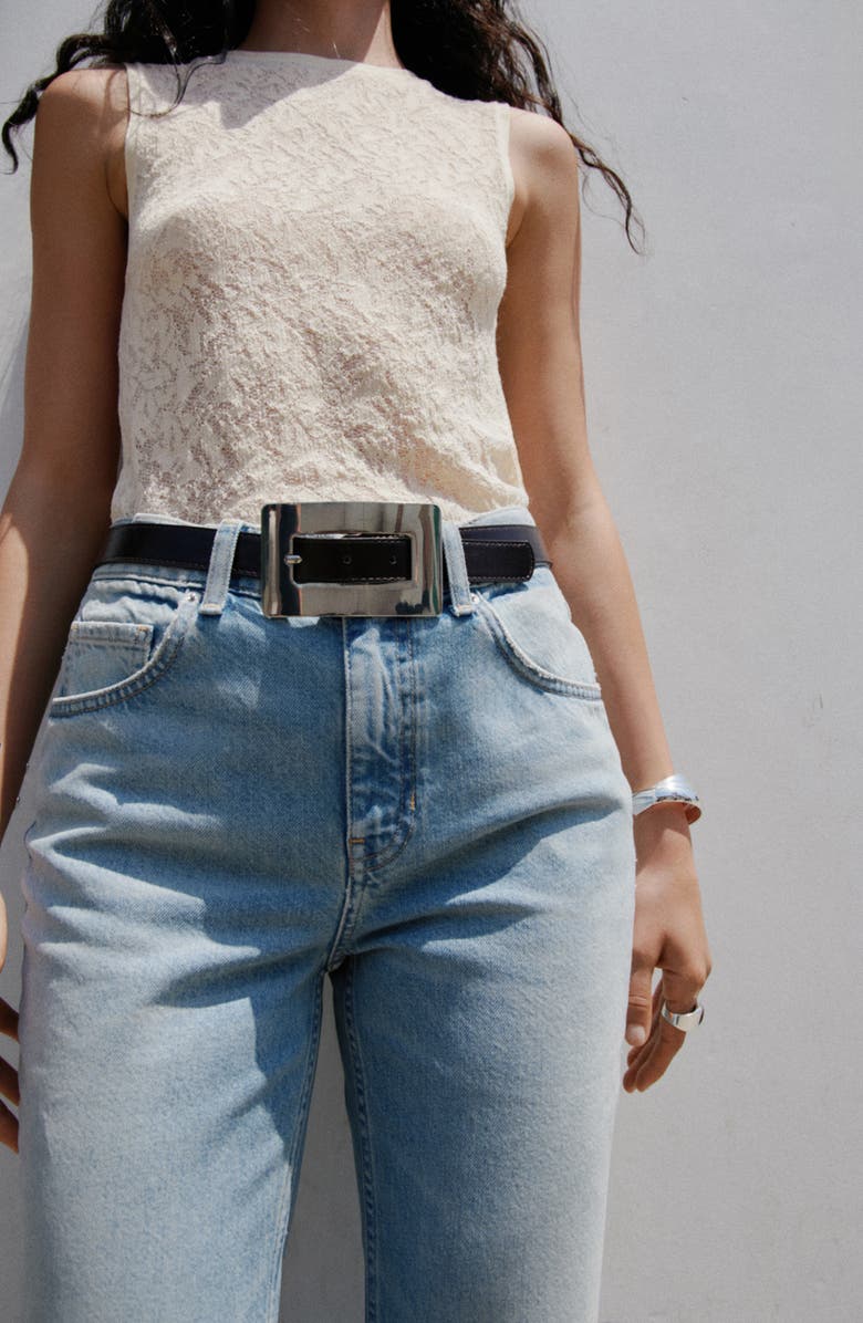 MANGO Mid Rise Flare Jeans, Alternate, color, Medium Blue