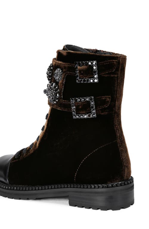 Kurt Geiger London Stoop Combat Boot In Brown