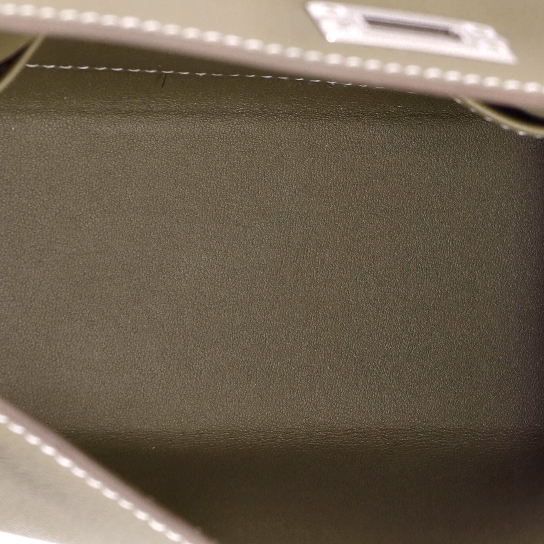 Pre-Owned Hermes Kelly Mini II Bag Grey Epsom with Palladium Hardware 20, Alternate, color, Etoupe