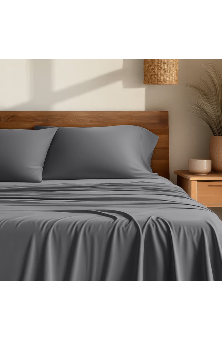 Bare Home Cooling Rayon Sheet Set - Full XL, Alternate, color, Grey