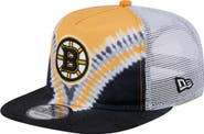 New Era Men's New Era  Black/Gold Boston Bruins Throwback V-Dye Adjustable Golfer Hat