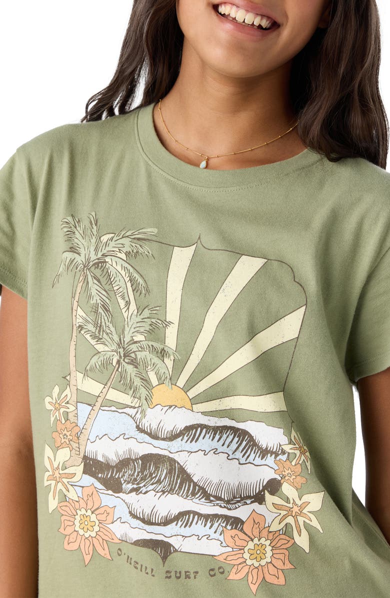 O'Neill Kids' Tropical Swell Cotton Graphic T-Shirt, Alternate, color, 
