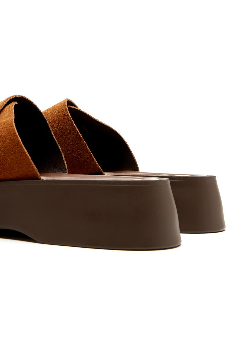 La Canadienne Viv Slide Sandal, Alternate, color, Tabacco Suede