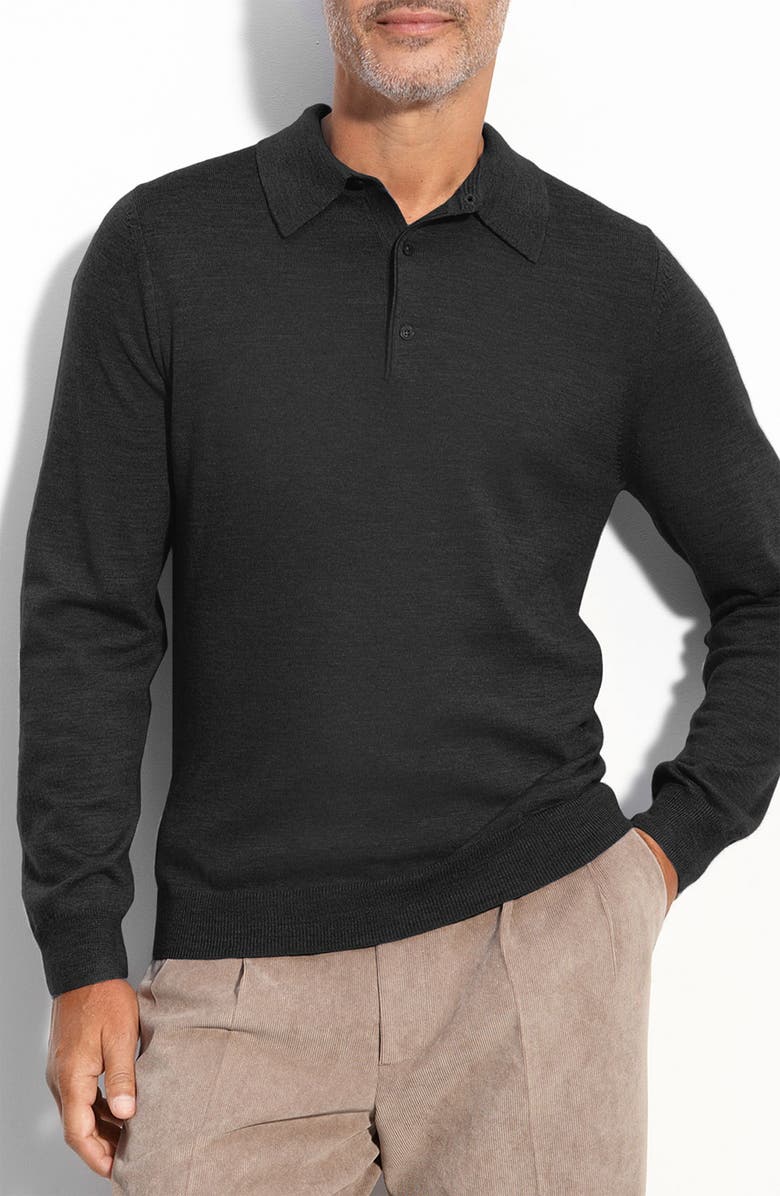Nordstrom Merino Wool Polo, Main, color, 