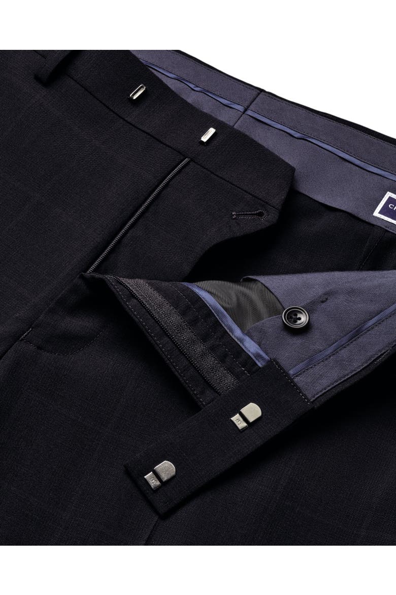 Windowpane Slim Fit Pants, Alternate, color, Navy