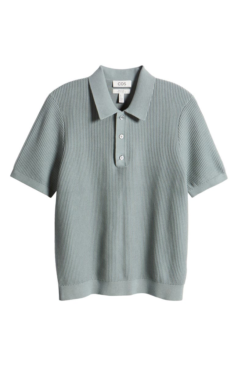COS Ribbed Organic Cotton Sweater Polo, Alternate, color, 