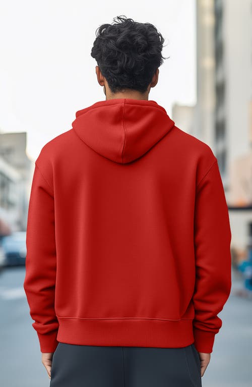 Dalix Rainbow Zip Hoodie In Red