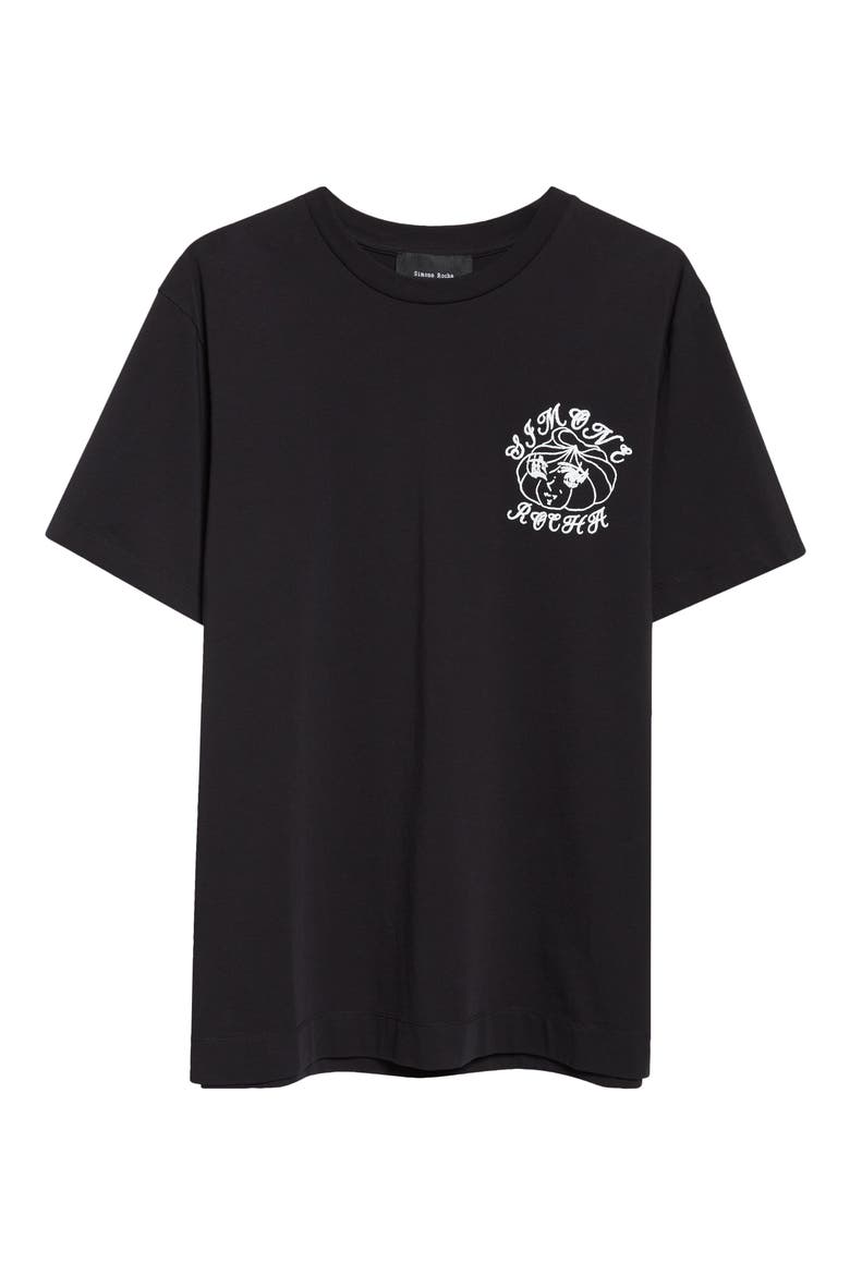 Dim Sum Logo Print T-Shirt, Alternate, color, BLACK/ WHITE