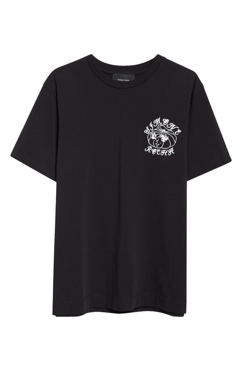 Simone Rocha Dim Sum Logo Print T-Shirt, Main, color, Black/ White