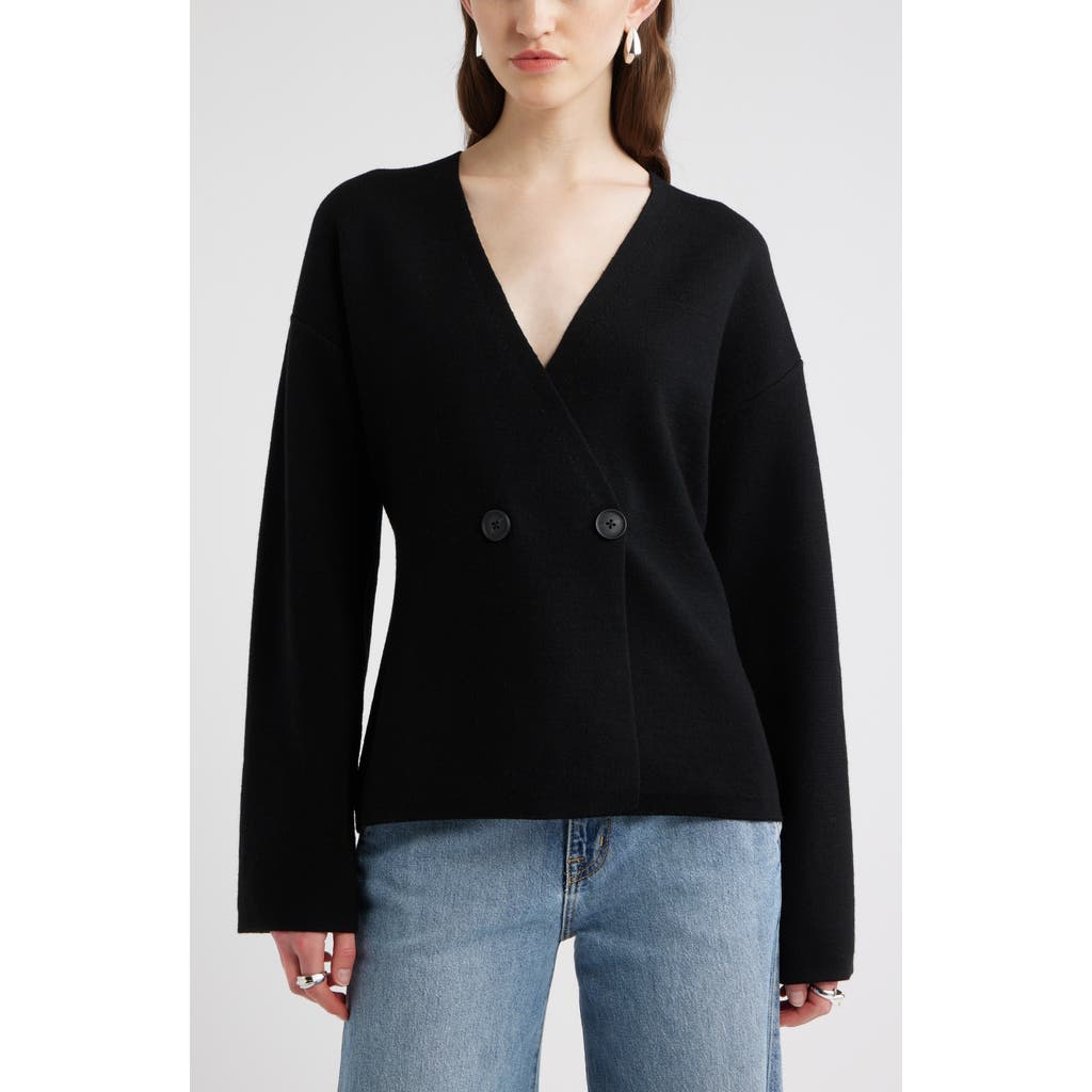 Nordstrom Double Breasted Merino Wool Blend Cardigan In Multi