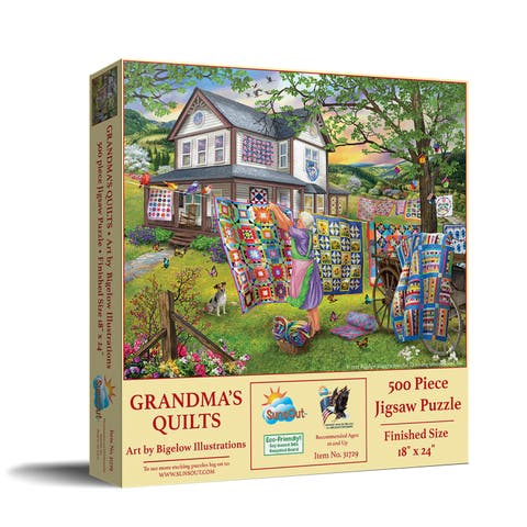 Grandma's Quilts 500 piece Jigsaw Puzzle for Adults