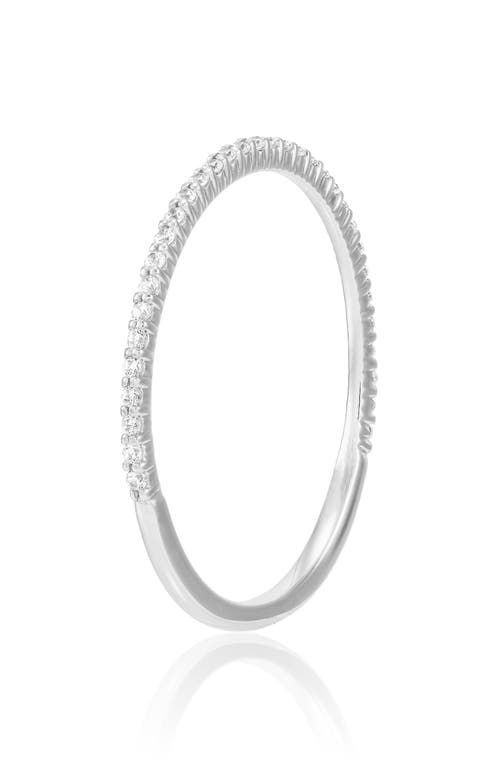 Frankie & Zoe Diamond Band Ring In Silver