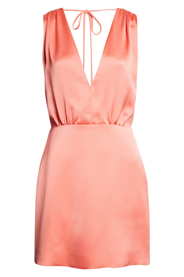 Martin Gathered Sleeveless Cocktail Dress, Alternate, color, CORAL