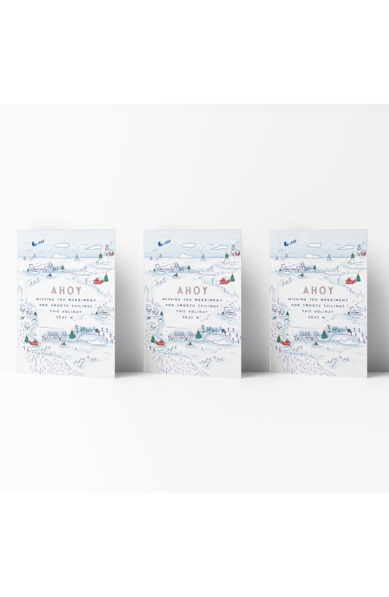Ramus & Co Ahoy Holiday Winter/Holiday/Christmas Greeting Card Pack Sets, Main, color, Multi-Pack