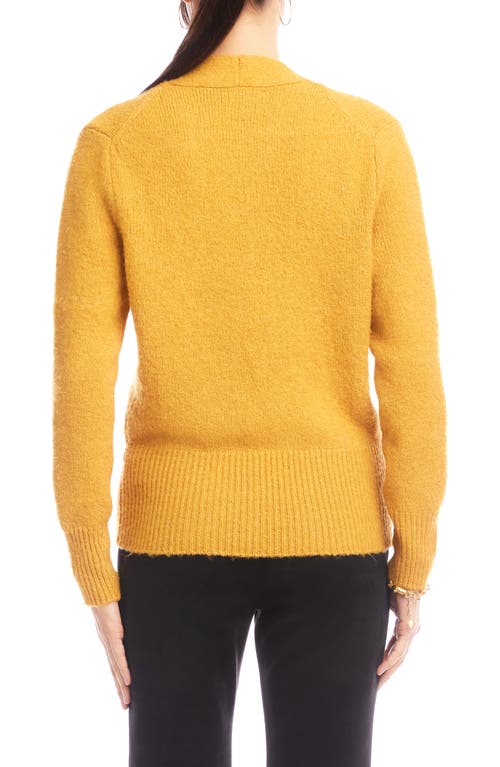 Karen Kane Surplice V-neck Sweater In Orange
