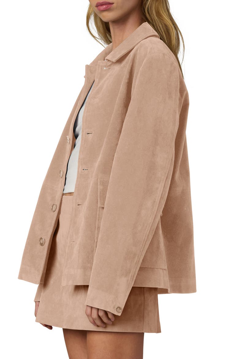 Faux Suede Chore Coat, Alternate, color, CAMEL