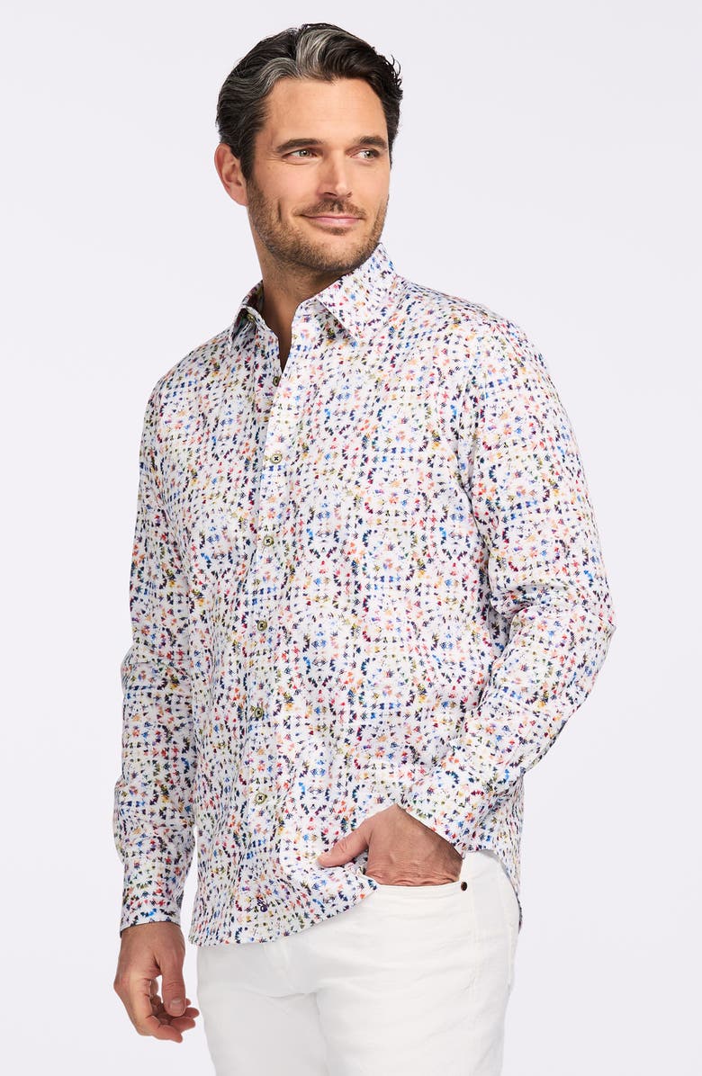 Robert Graham Barlow Cotton Button-Up Shirt, Alternate, color,
